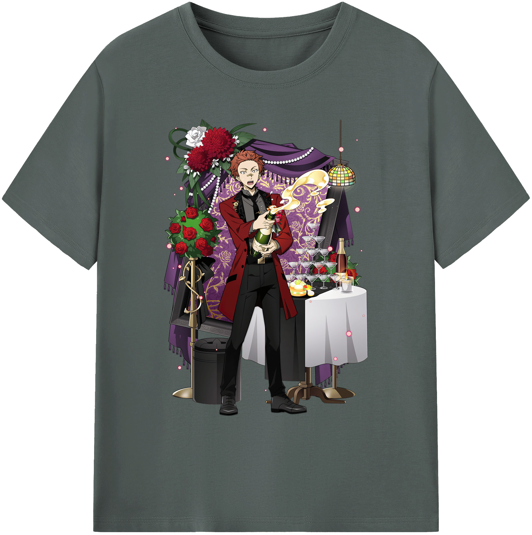 （画像用） 文豪ストレイドッグス Bungo Stray Dogs 綿100％ メンズ半袖Tシャツ｜肌触りやわらか＆通気性